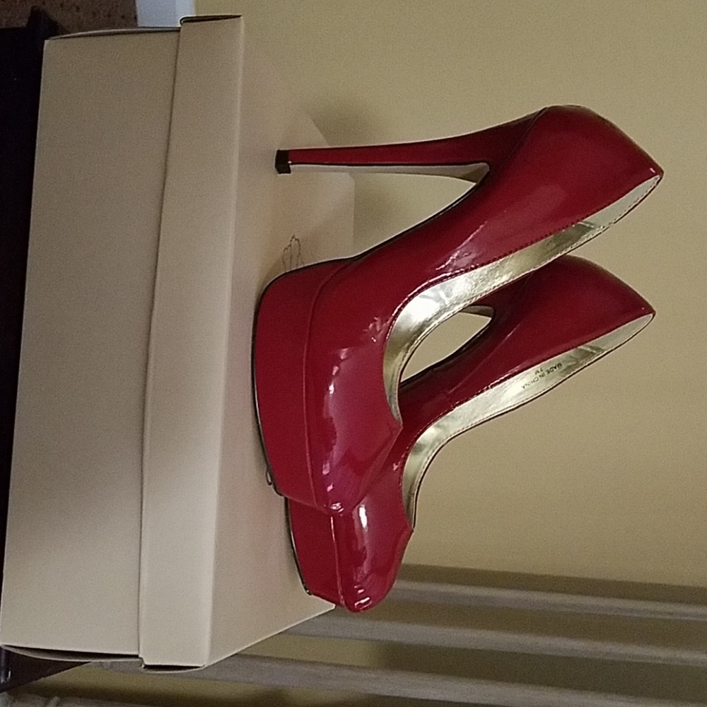 Red Patent Pumps